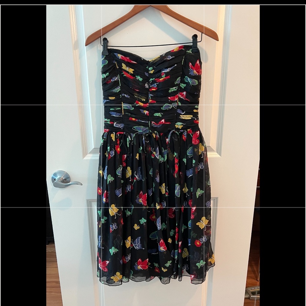Anna Sui for Anthropologie Butterfly Silk Dress Size 8